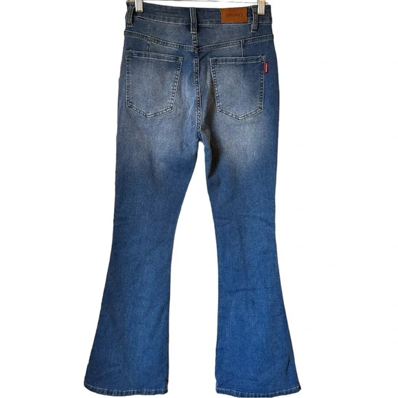 NWOT Women’s Bell Bottom Boot Cut High Waisted Stretch Blue Jeans Summer Fashion - Picture 6 of 9